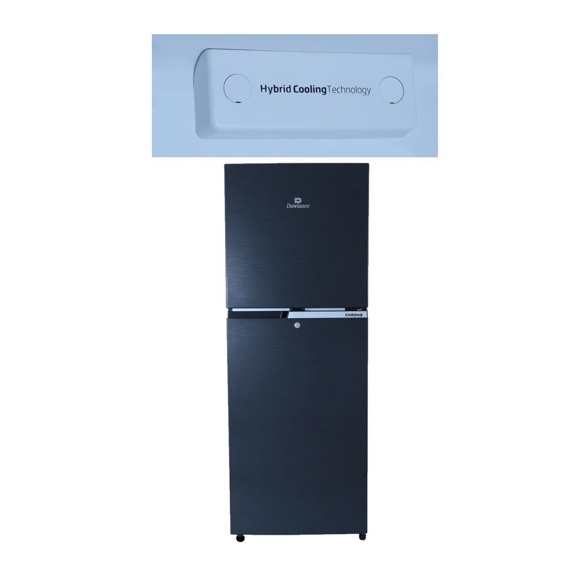 Dawlance 9149WB Chrome Refrigerator Hairline Black
