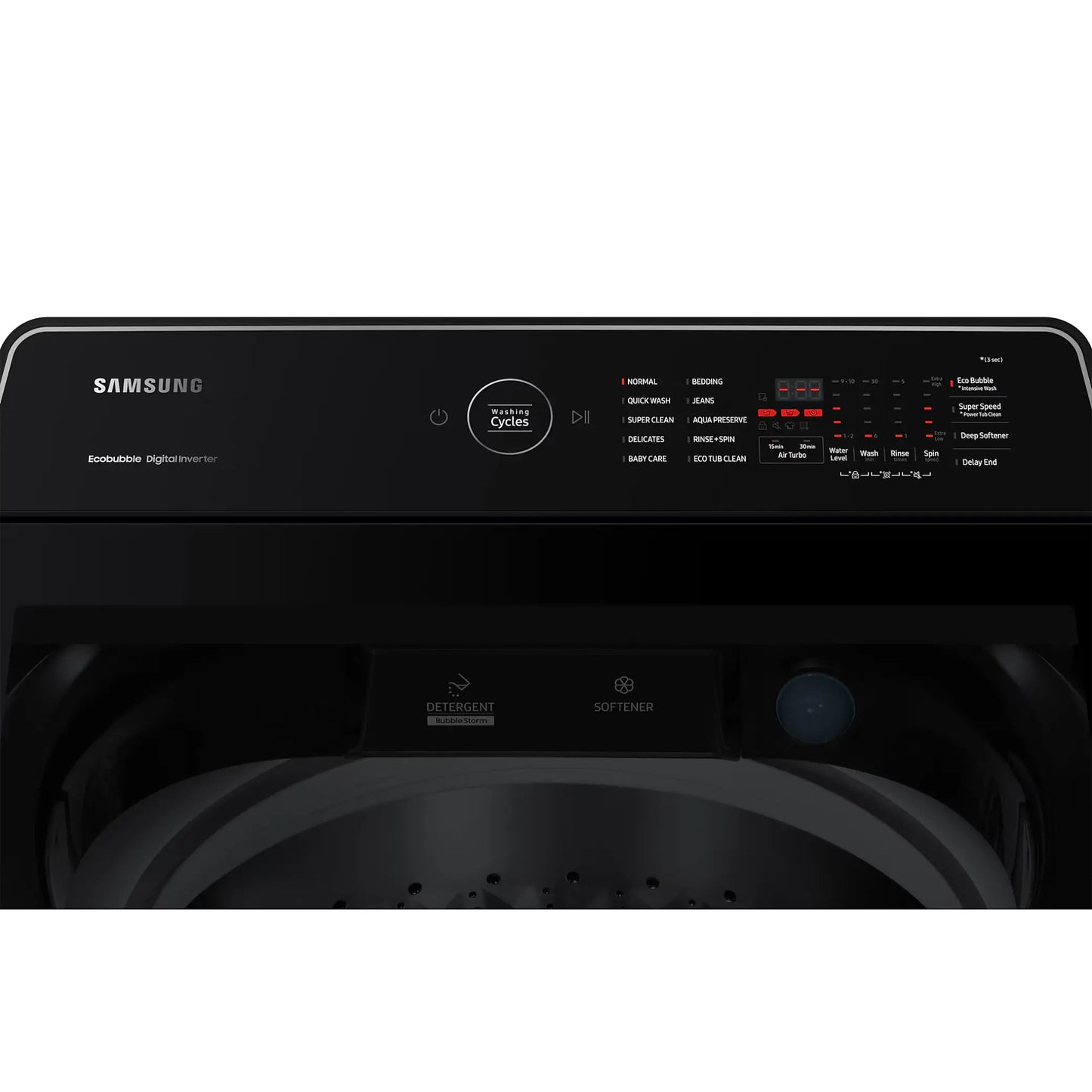 Samsung Top Load Washer WA21CK6745BVRT with Ecobubble™