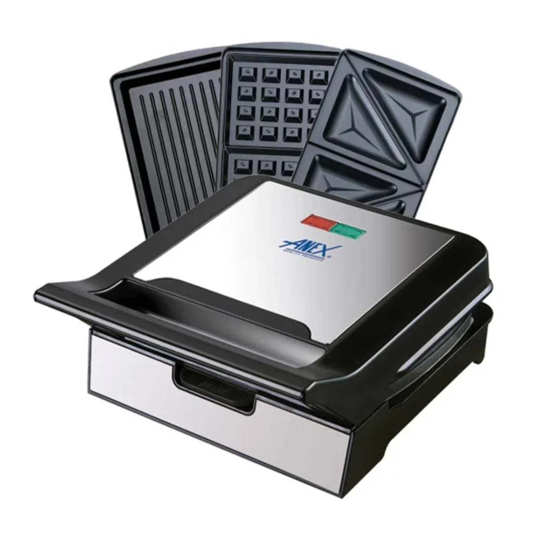Anex AG-2039C Deluxe 700-800W 3 in 1 Sandwich Maker