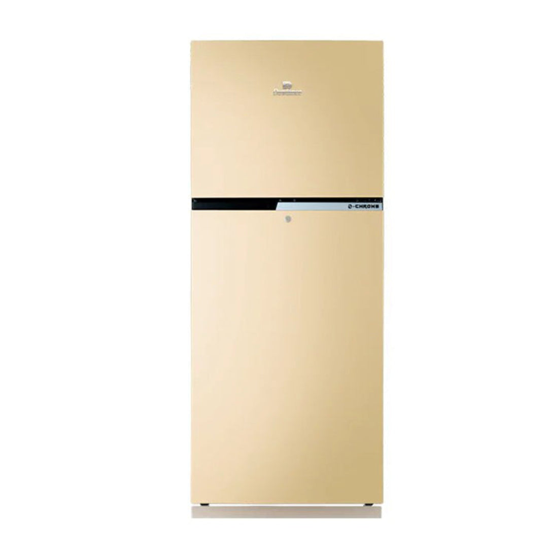 Dawlance 9140WB e-Chrome Top Mount Refrigerator Metallic Gold price