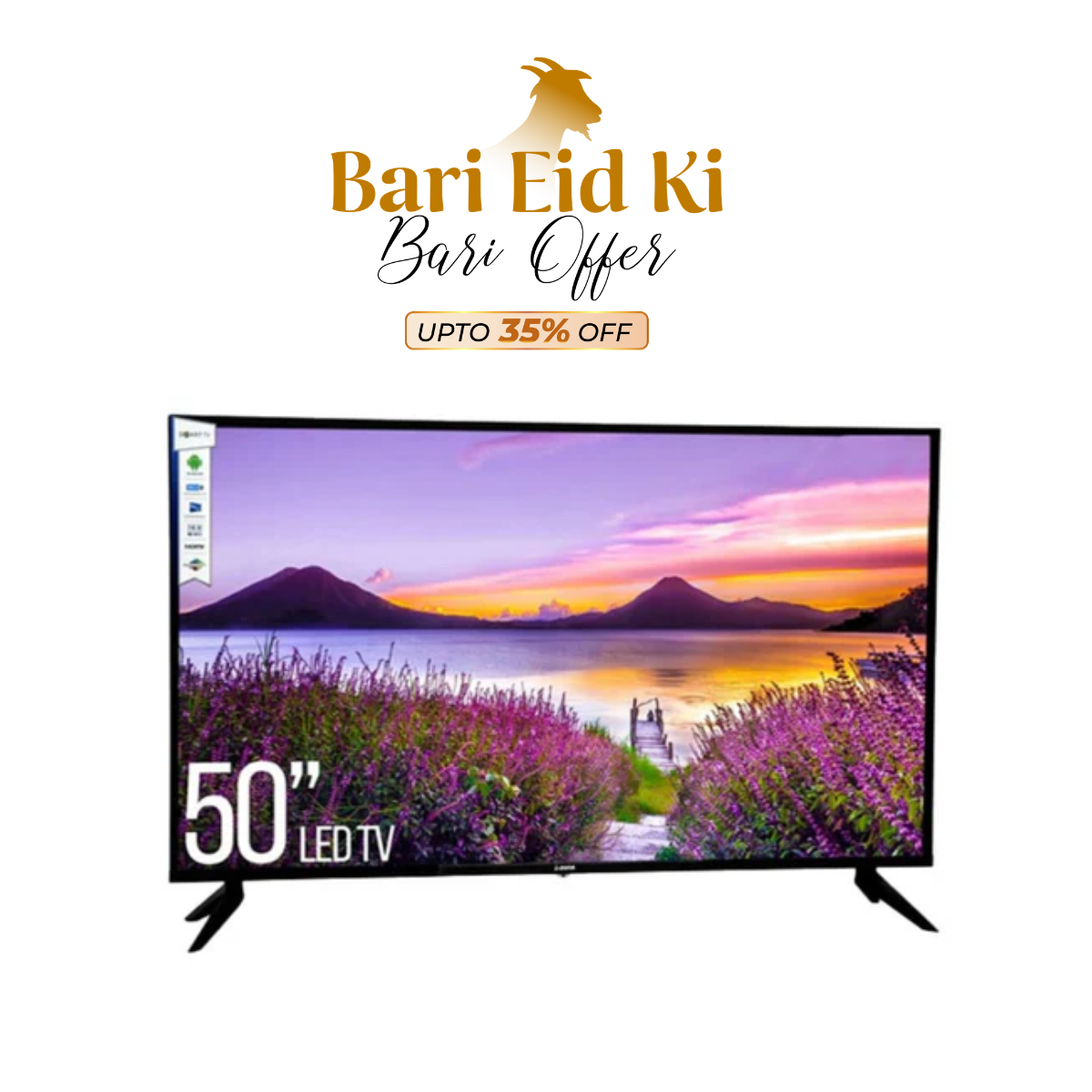 I-Zone 50C1406 Vidda 50 Inches Frameless LED TV