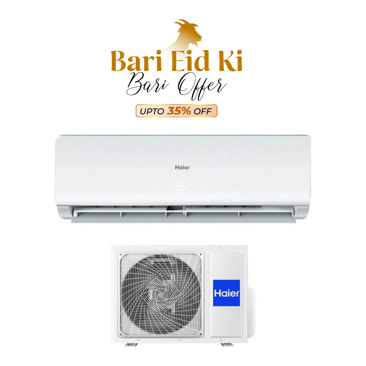 Haier 1.5 Ton 18CFCP Non Inverter Turbo Cool Air Conditioner
